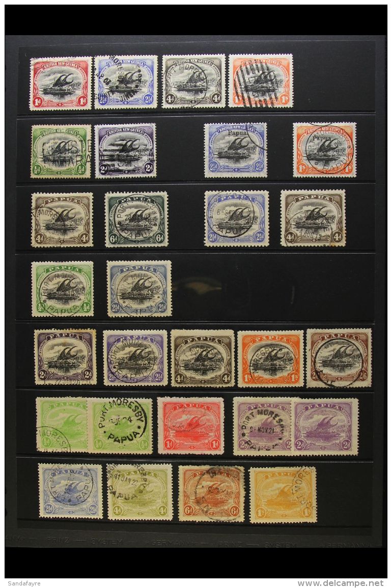 1901 - 1932 USED LAKATOI SELECTION Useful Range Including 1901 Wmk Horizontal Values To 1s Black And Orange, Wmk... - Papua New Guinea