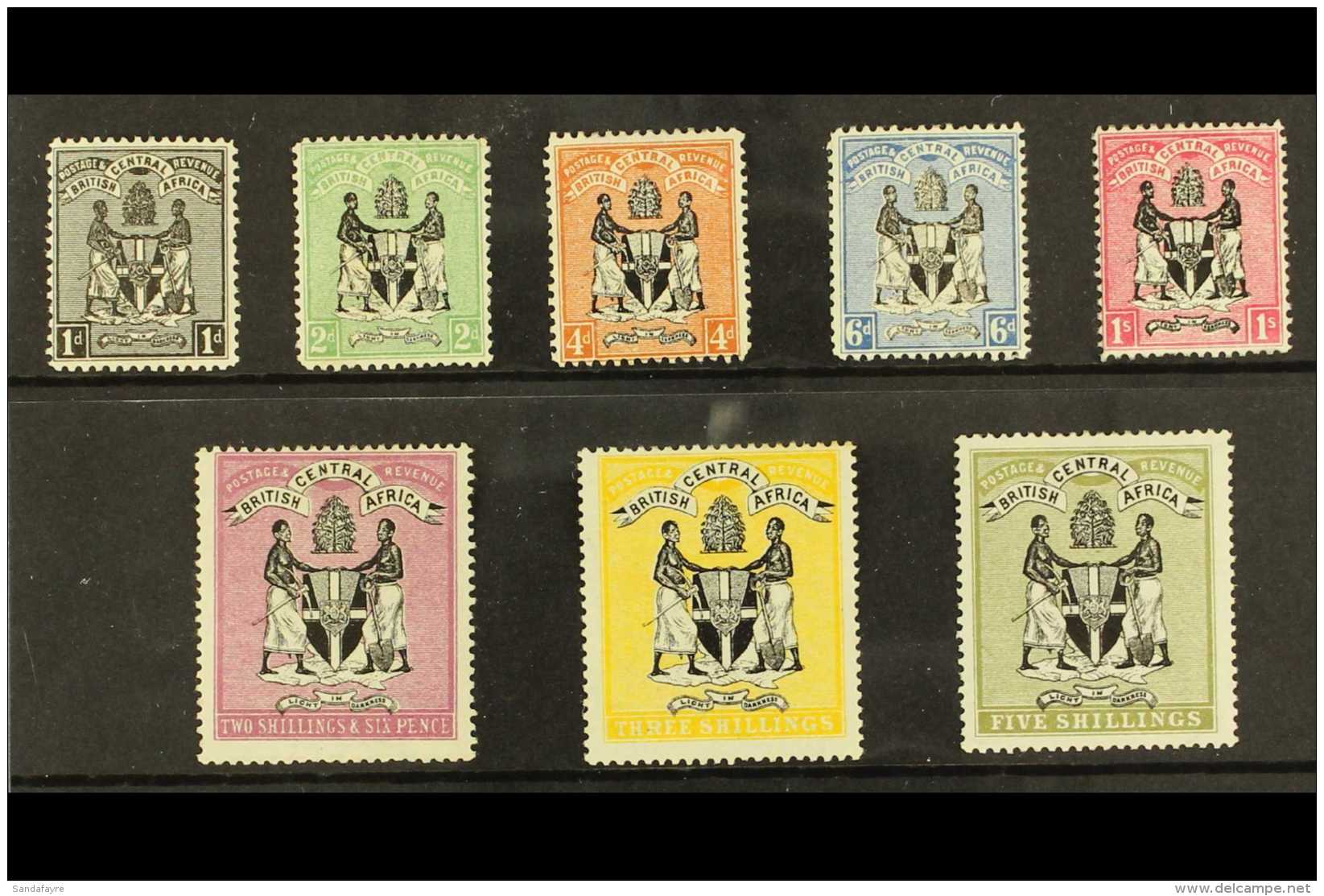 1896 Arms Set To 5s Complete, SG 32/9 Fine To Very Fine Mint. (8 Stamps) For More Images, Please Visit... - Nyasaland (1907-1953)