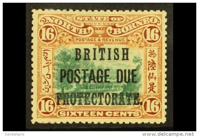 POSTAGE DUES 1902 16c Green And Chestnut, SG D47, Very Fine And Fresh Mint. For More Images, Please Visit... - North Borneo (...-1963)