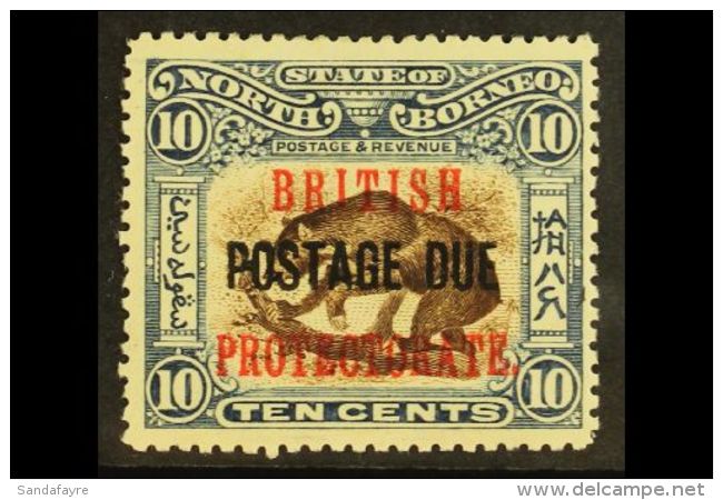 POSTAGE DUES 1902 10c Brown And Slate Blue, SG D45, Very Fine And Fresh,  Well Centred Mint. For More Images,... - Bornéo Du Nord (...-1963)