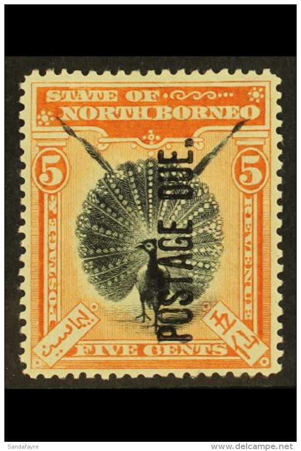 POSTAGE DUES 1901 5c Black And Orange Vermilion, SG D28, Very Fine And Fresh Mint. For More Images, Please Visit... - North Borneo (...-1963)