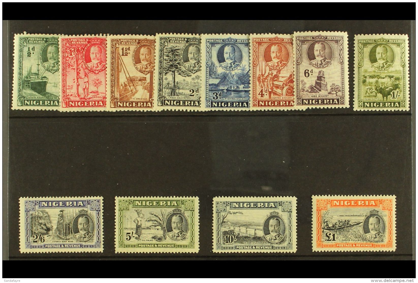 1936 KGV Pictorial Definitive Set, SG 34/45, Very Fine Mint. (12 Stamps) For More Images, Please Visit... - Nigeria (...-1960)