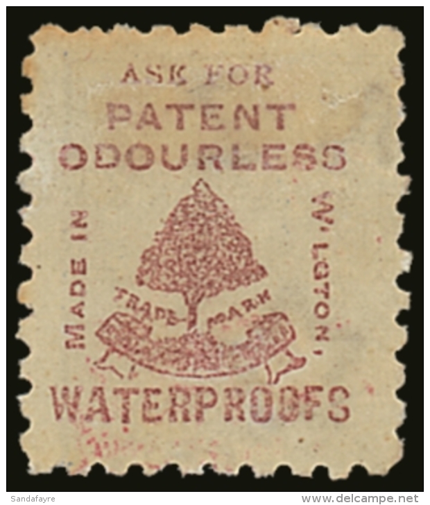 ADVERTISING STAMPS 1882 - 1900 2&frac12;d Blue, Perf 10, SG 220e, Fresh Mint, With Brown Purple  For "Patent... - Autres & Non Classés