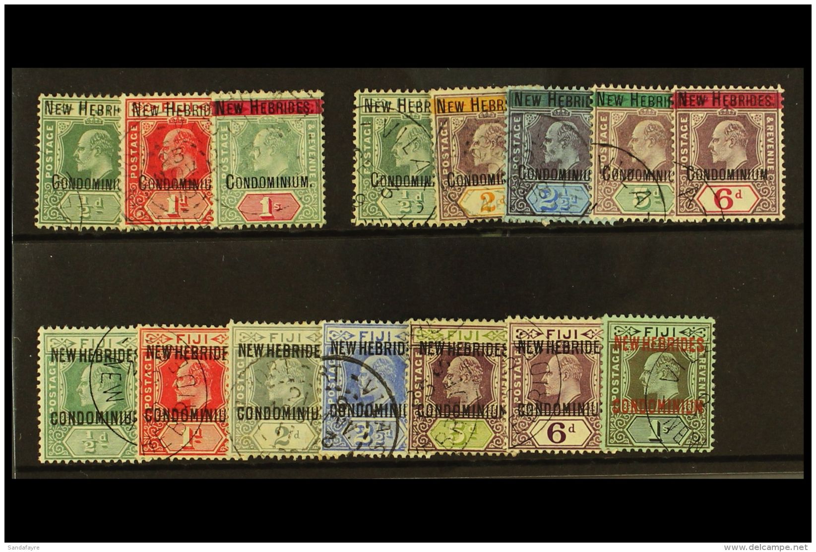 ENGLISH: 1908 MCA &frac12;d To 1s, CA &frac12;d To 6d, And 1910 Set, SG 1a/8, 10/16, Fine Cds Used. (15) For More... - Other & Unclassified