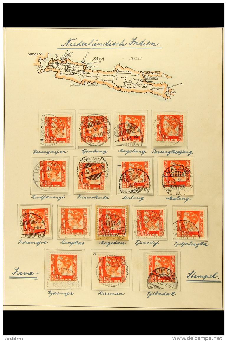 INDIES - VERY FINE POSTMARKS COLLECTION Of 1930's And Early 1940's Issues Beautifully Identified And Displayed On... - Autres & Non Classés