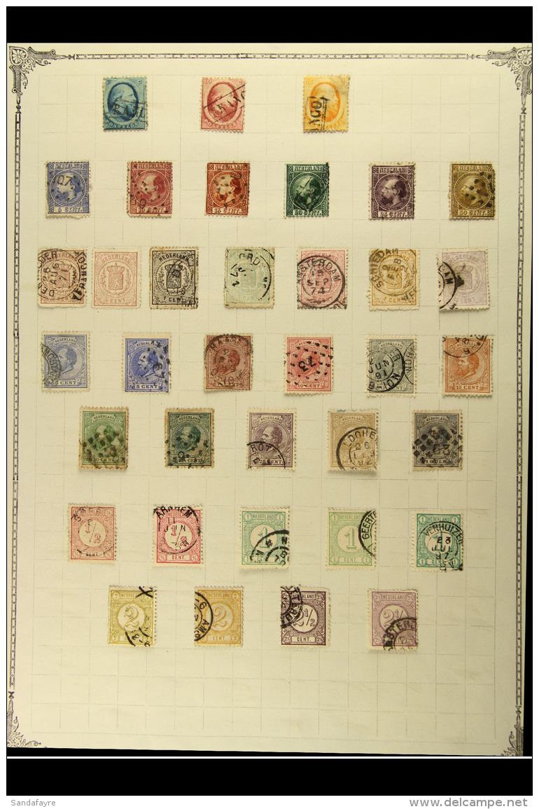 1864-1966 MOSTLY USED COLLECTION On Leaves, Inc (all Used) 1864 Set (15c Fault), 1867-70 Set To 50c (corner... - Other & Unclassified