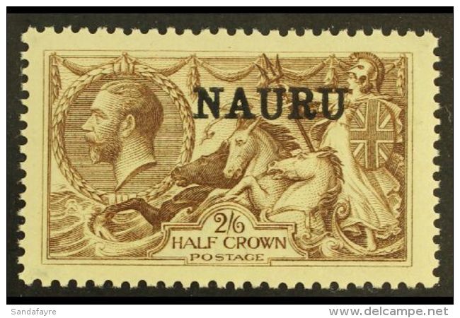 1919 2s6d Chocolate- Brown Bradbury, Wilkinson, SG 24, Never Hinged Mint. For More Images, Please Visit... - Nauru