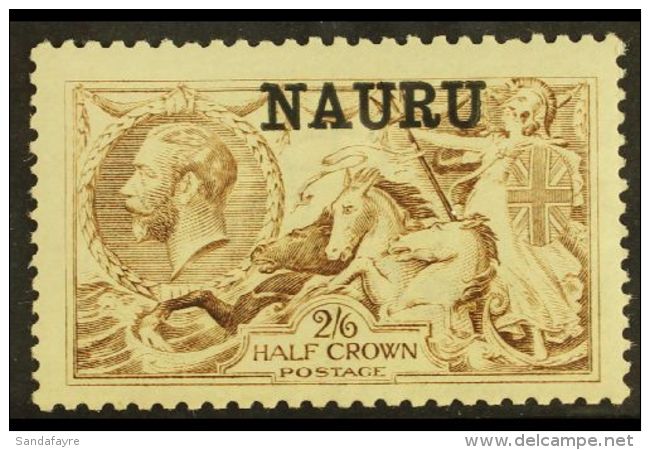 1916-23 2s6d Chestnut Brown (worn Plate, See Buckingham Page 70) De La Rue, SG 21 Group, Never Hinged Mint. For... - Nauru