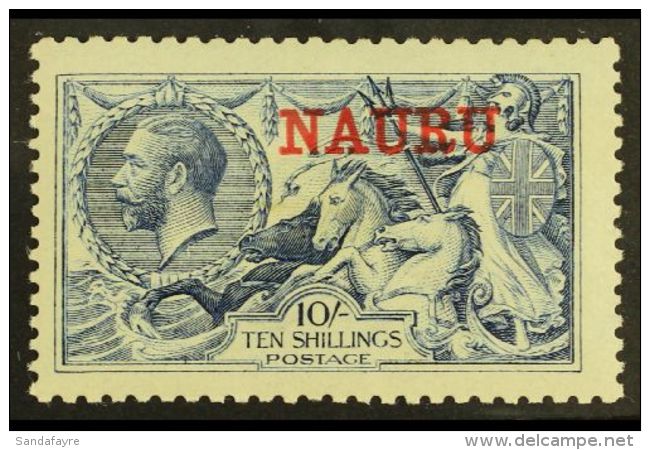 1916-23 10s Pale Blue De La Rue, SG 23, Very Lightly Hinged Mint. For More Images, Please Visit... - Nauru