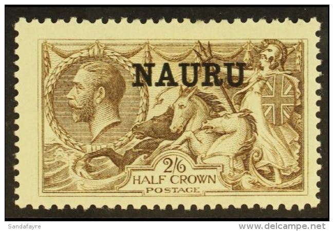 1916 2s 6d Pale Brown, Seahorse, SG 25, Fine And Fresh Mint. For More Images, Please Visit... - Nauru