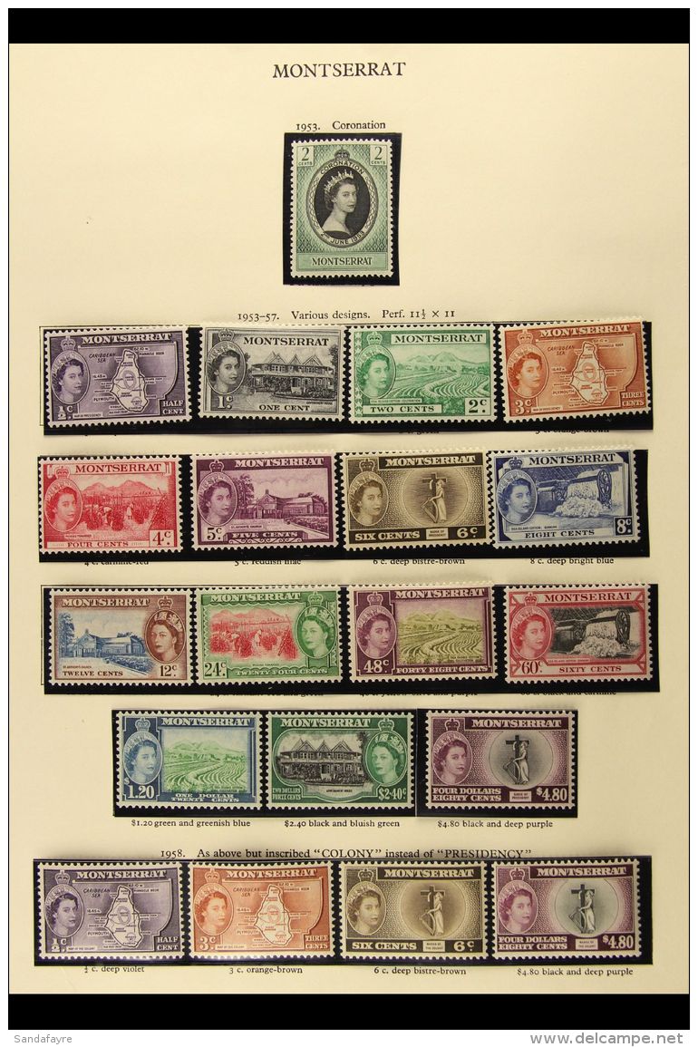 1953-77 SUPERB MINT COLLECTION A Beautiful Collection On Hingeless Album Pages With All Stamps From 1963 Onwards... - Montserrat