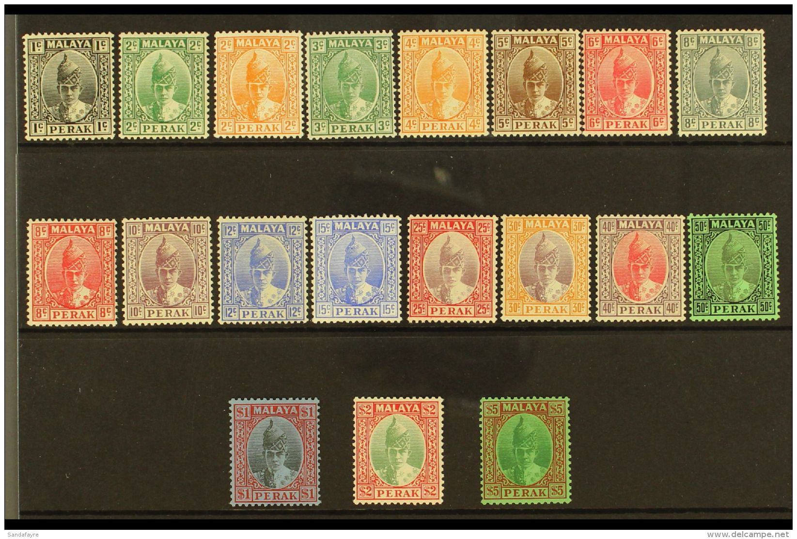 PERAK 1938-41 Sultan Complete Set, SG 103/21, Fine Mint, Lovely Fresh Colours, Attractive. (19 Stamps) For More... - Other & Unclassified