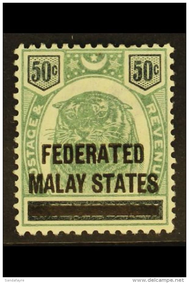 FMS 1900 50c Green &amp; Black Overprint On Negri Sembilan, SG 8, Fine Mint, Very Fresh. For More Images, Please... - Other & Unclassified