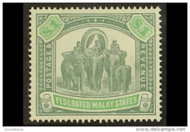 FEDERATED STATES 1900 $1 Green And Pale Green, Wmk CC, SG 23, Very Fine And Fresh Mint. For More Images, Please... - Autres & Non Classés