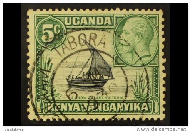 1935-37 5c Black And Green, Perf 13 X 12, Rope Joined To Sail, SG 111ba, Fine Cds Used.  For More Images, Please... - Vide