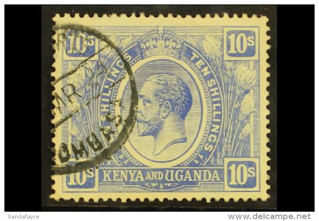 1922-27 10s Bright Blue, Watermark Crown To Right, SG 94w, Neat Fiscal Circular Cancel. For More Images, Please... - Vide