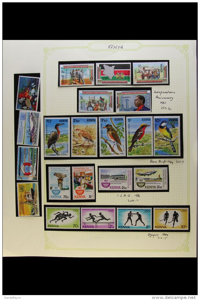 1983-98 NEVER HINGED MINT COLLECTION A Beautiful All Different Collection On Album Pages With Hingeless Mounts,... - Kenya (1963-...)