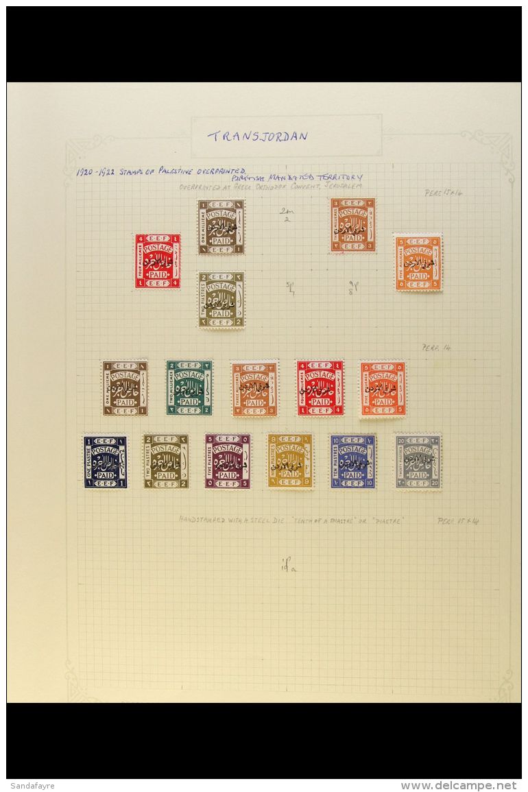1920 - 1960 SMALL INTERESTING COLLECTION Chiefly Mint Issues On Pages Including 1920 Perf 15x 14 Vals To 2p, Perf... - Jordan