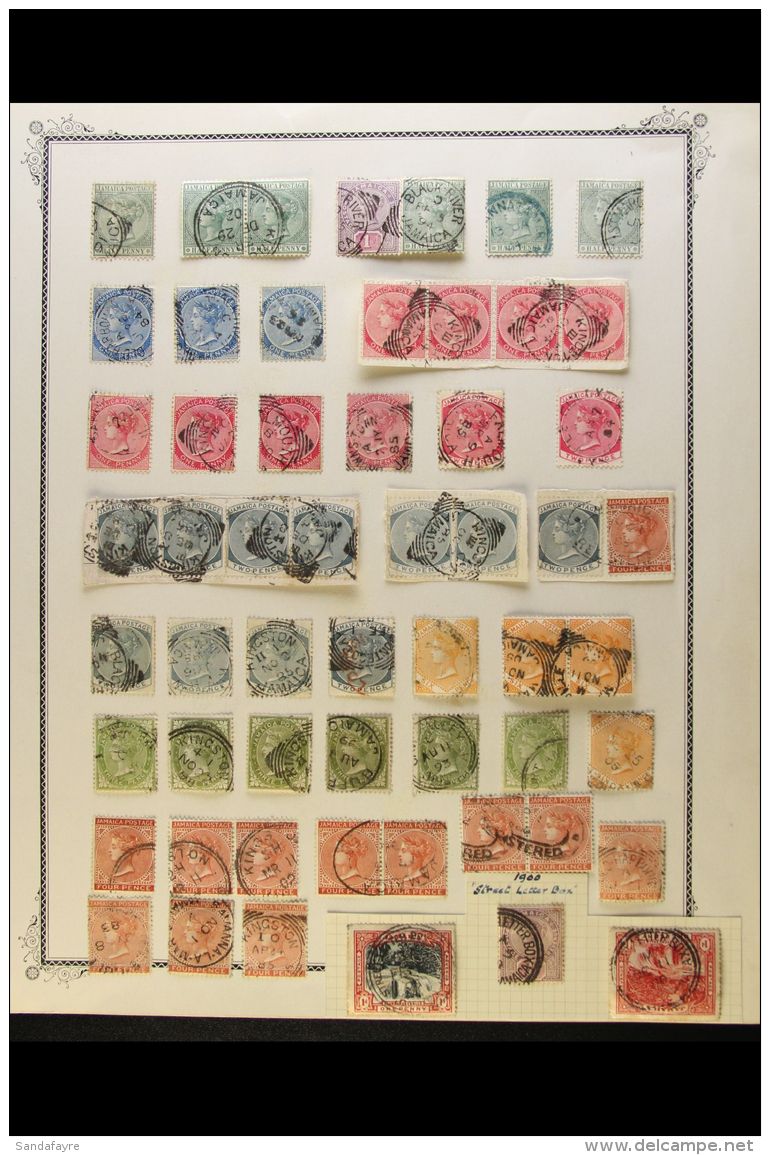 POSTMARKS 1883-1905 Fine Used Assembly Of QV Issues On An Album Pages With Values To 6d, Includes Ranges Of... - Jamaïque (...-1961)