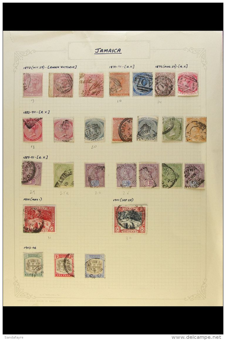 1870's-1970's MINT &amp; USED ACCUMULATION On Various Pages, Inc 1870-83 To 2s Used, 1905-11 To 2s Venetian Red... - Jamaica (...-1961)