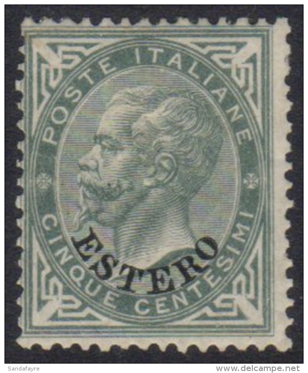 LEVANT 1874 5c Greenish Grey, Sass 3, Fresh Mint With Good Colour And Perfs, Signed Brun. Cat &euro;750... - Autres & Non Classés