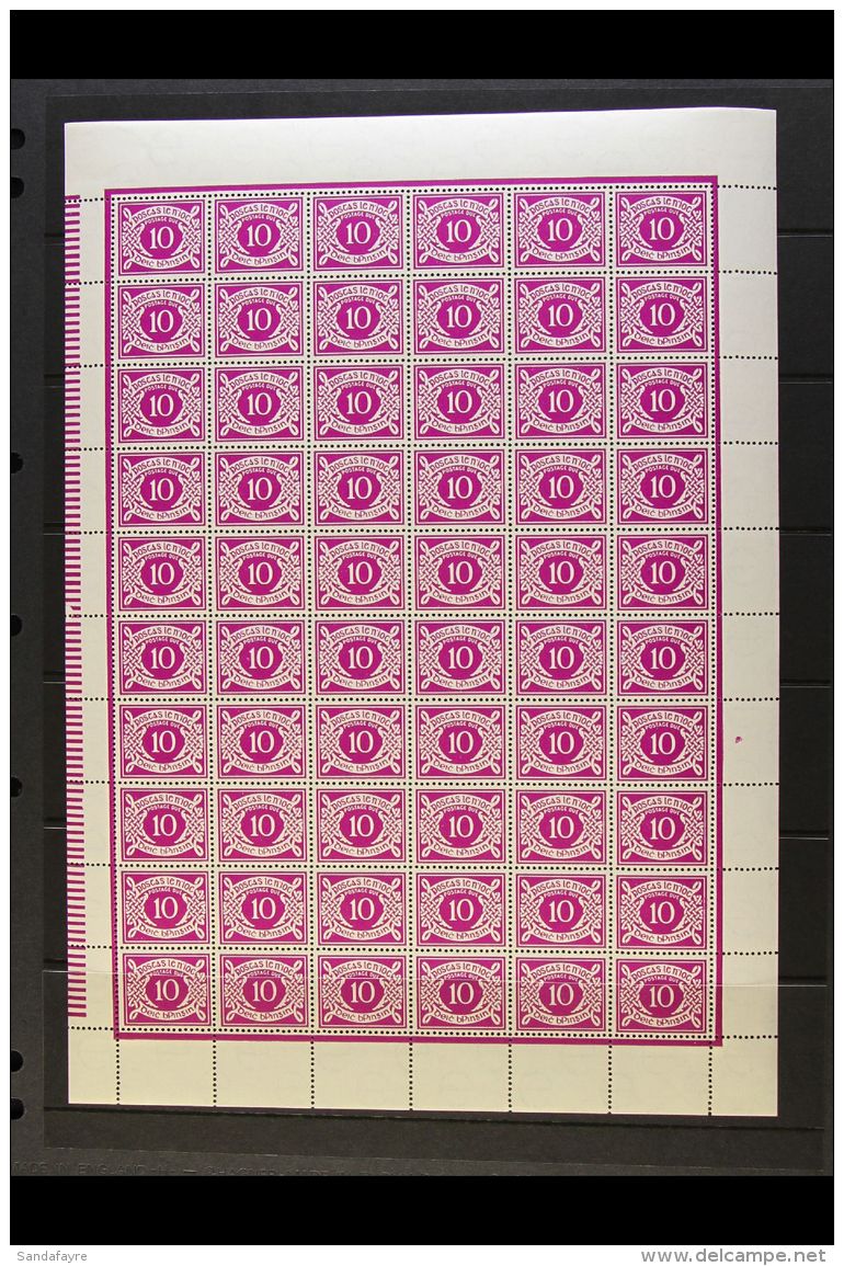 1965 POSTAGE DUE 10d Bright Purple, SG D13, Complete Pane Of Sixty, Lightly Hinged In Margins Only. (60) For More... - Other & Unclassified