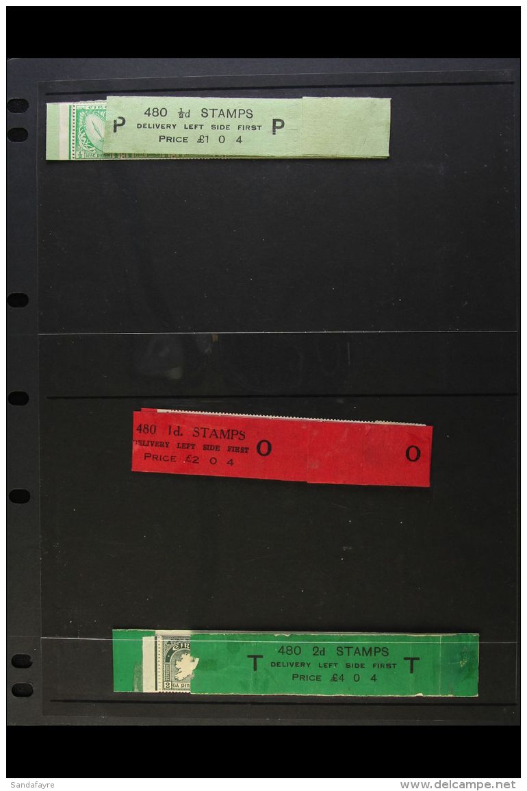 1934 COIL LEADERS "short" Leaders Without Date &frac12;d "P" (&pound;1.04) With Six Stamps, 1d "O" (&pound;2.04)... - Autres & Non Classés