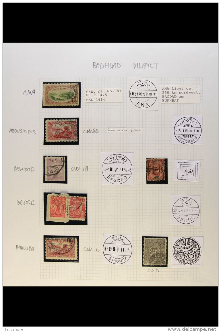 TURKEY USED IN 1870's-1910's ATTRACTIVE POSTMARKS COLLECTION Of Used Stamps Showing Virtually All Different... - Iraq