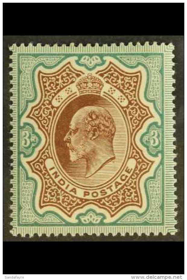 1902-11 3R Brown And Green, SG 140, Very Fine Lightly Hinged Mint. For More Images, Please Visit... - Autres & Non Classés