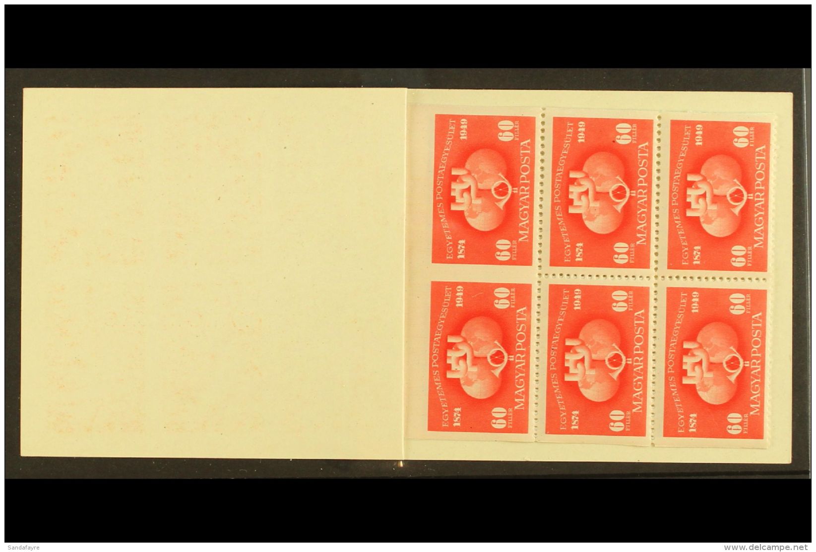 1950 UPU BOOKLET Containing Complete UPU Set Including Air Issue As Panes Of 6 Stamps, TOP Two Stamps Vertically... - Other & Unclassified