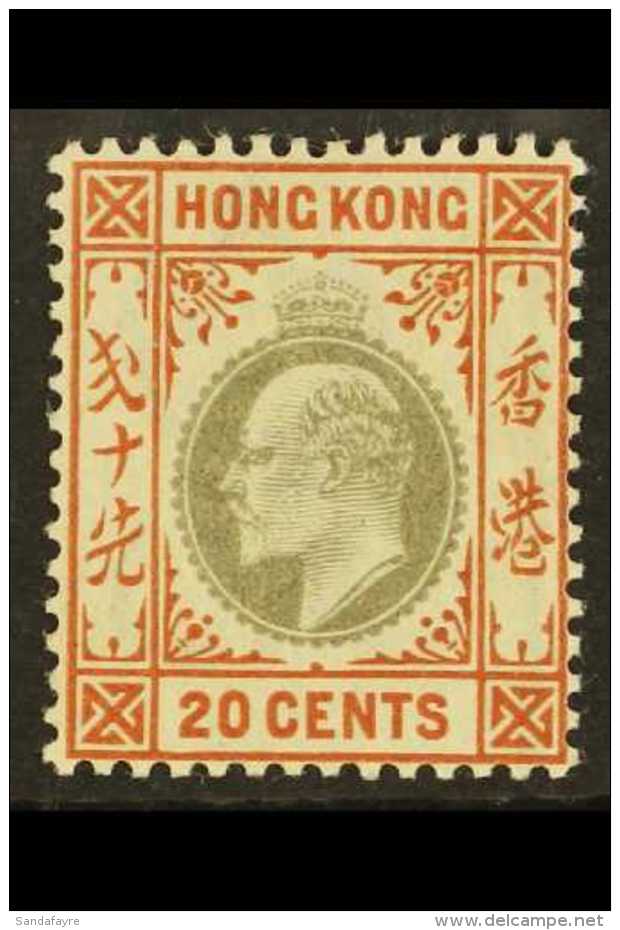 1903 20c Slate And Chestnut, Wmk Crown CA, SG 69, Very Fine Mint. For More Images, Please Visit... - Other & Unclassified