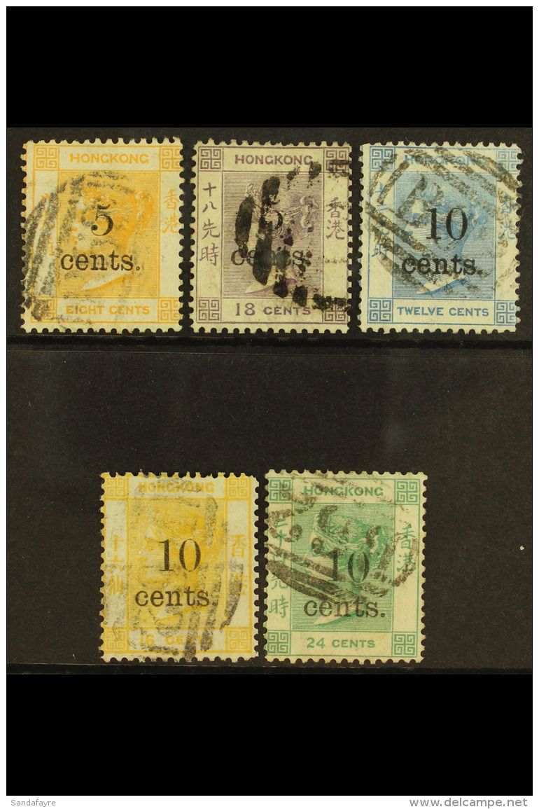 1880 Surcharges Complete Set, SG 23/27, Good Used. (5 Stamps) For More Images, Please Visit... - Other & Unclassified