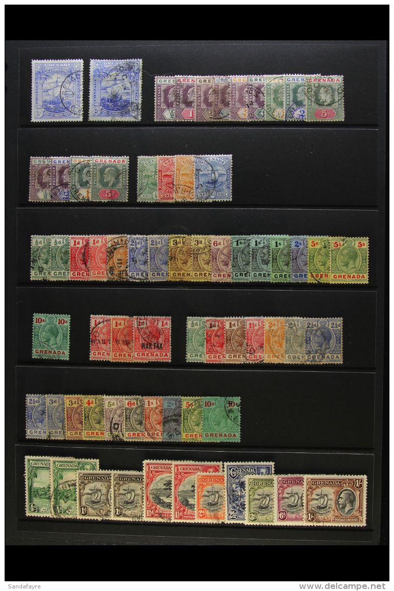 1898 - 1938 GOOD USED COLLECTION With Many Better Shades And Perforation Variants Including 1898 2&frac12;d La... - Grenade (...-1974)