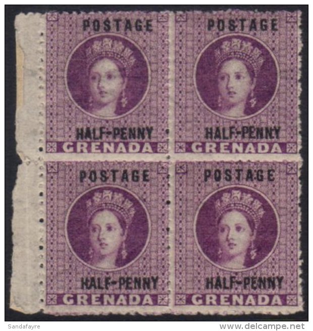 1881 &frac12;d Pale Mauve Chalon, SG 20, Very Fine Mint Marginal Block Of  Four, With Top Right And Bottom Left... - Grenade (...-1974)