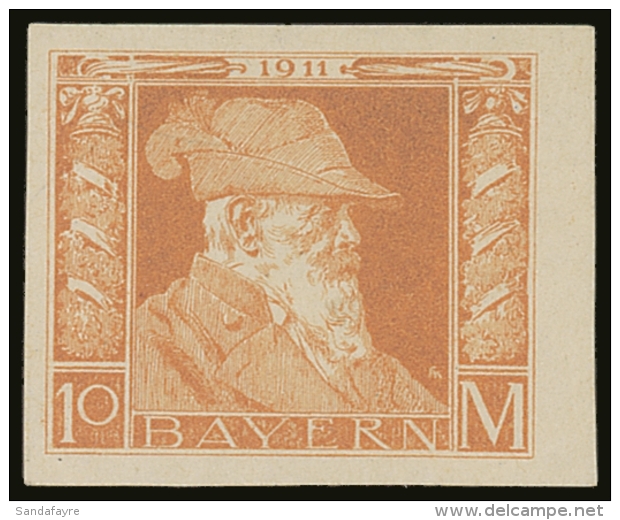 BAVARIA 1911 10m Orange, Die II, Variety "imperf", MMi 90IIU, Very Fine Mint. For More Images, Please Visit... - Autres & Non Classés