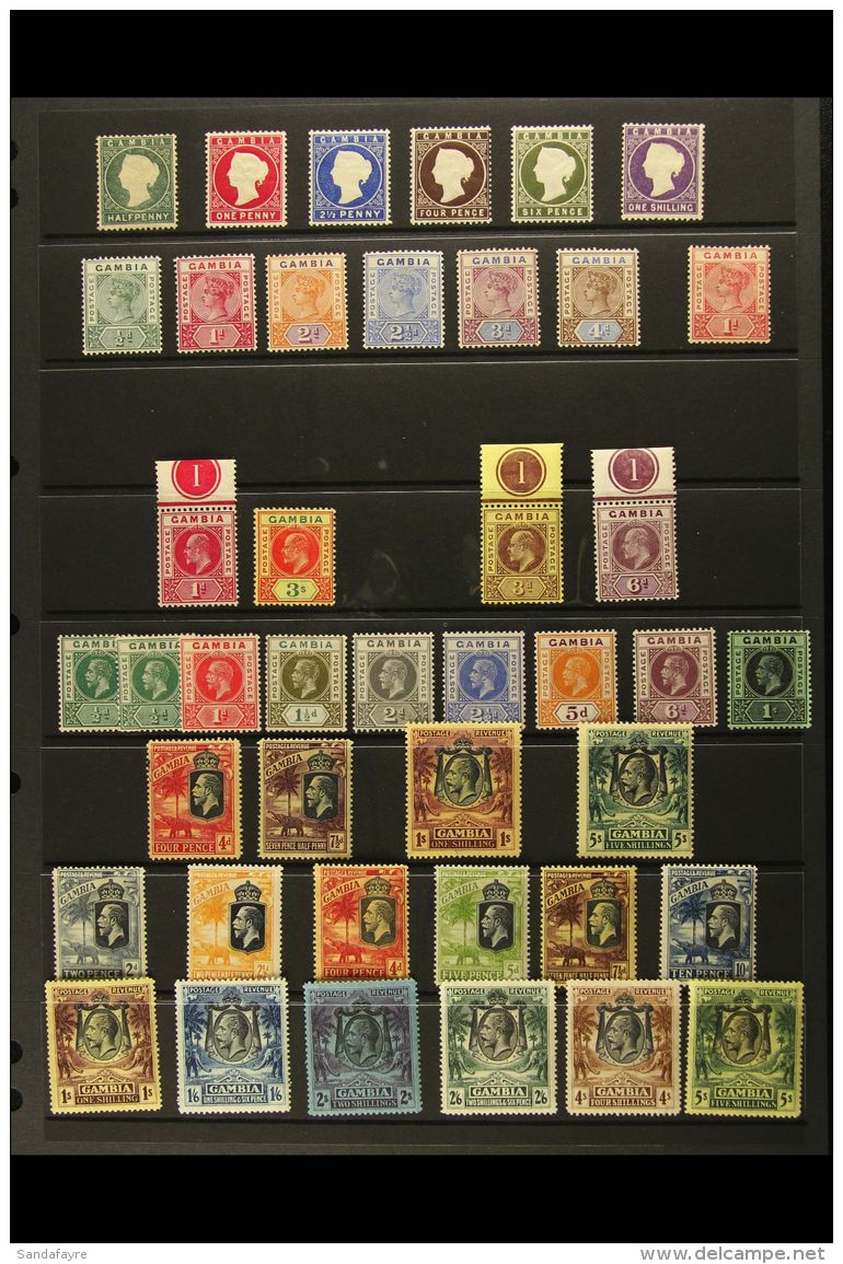 1886-1935 MINT COLLECTION On A Stock Page. Includes 1886-93 QV Values To 1s, 1898-1902 "tablet" Values To 4d,... - Gambia (...-1964)