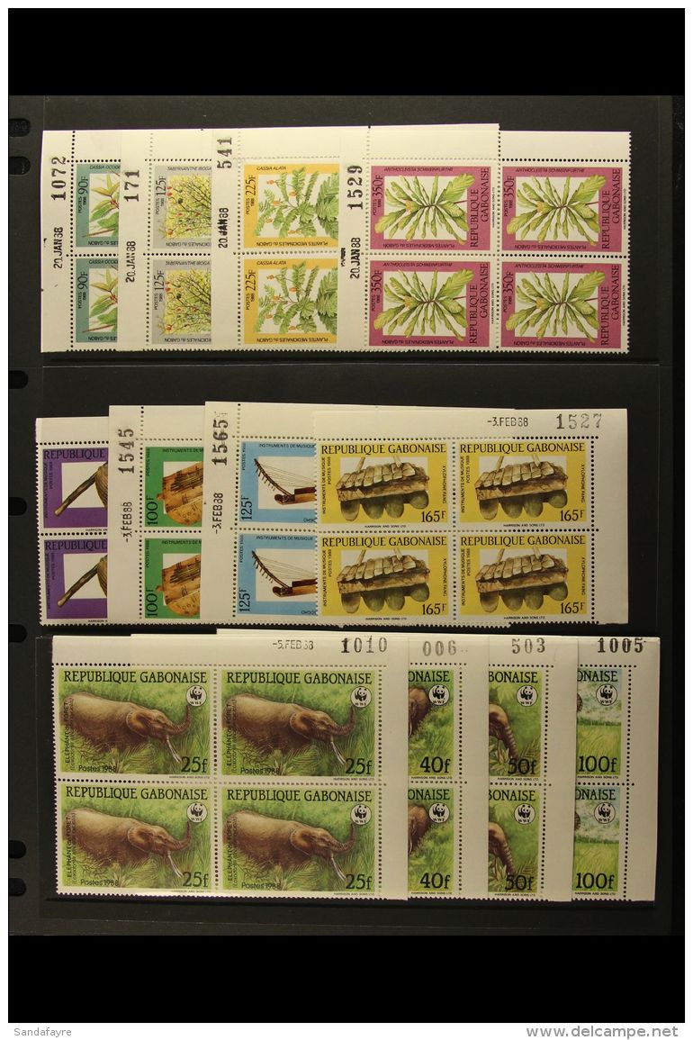 1988 YEAR SET - NHM BLOCKS OF 4 A Complete Run, Mostly As Corner Date Blocks Of 4, SG 990/1018b (no Miniature... - Autres & Non Classés