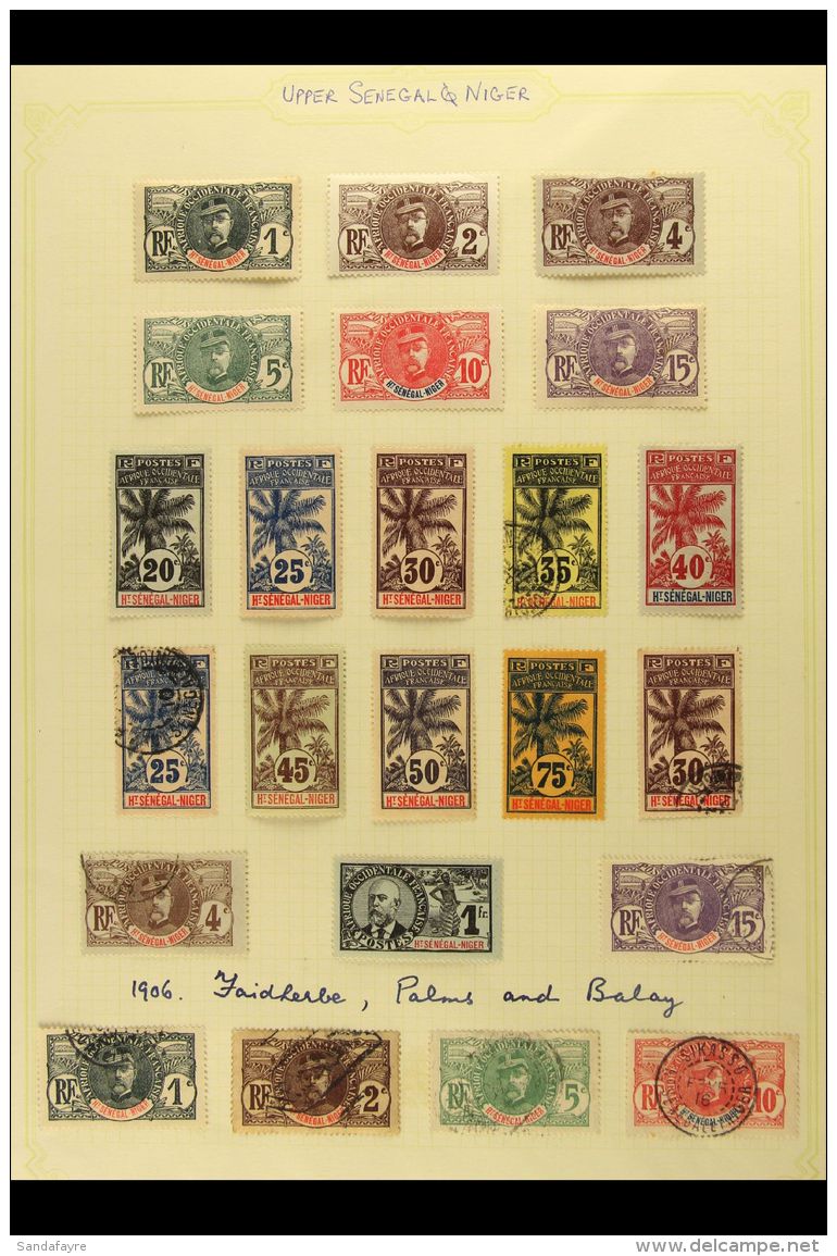 UPPER SENEGAL &amp; NIGER 1906-17 Mint And Used Collection On Album Pages, Includes 1906 Most Values To 1fr Mint... - Autres & Non Classés