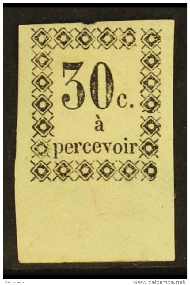 GUADELOUPE POSTAGE DUES 1879 30c Black On White, Yv 5, Fine Mint. For More Images, Please Visit... - Autres & Non Classés