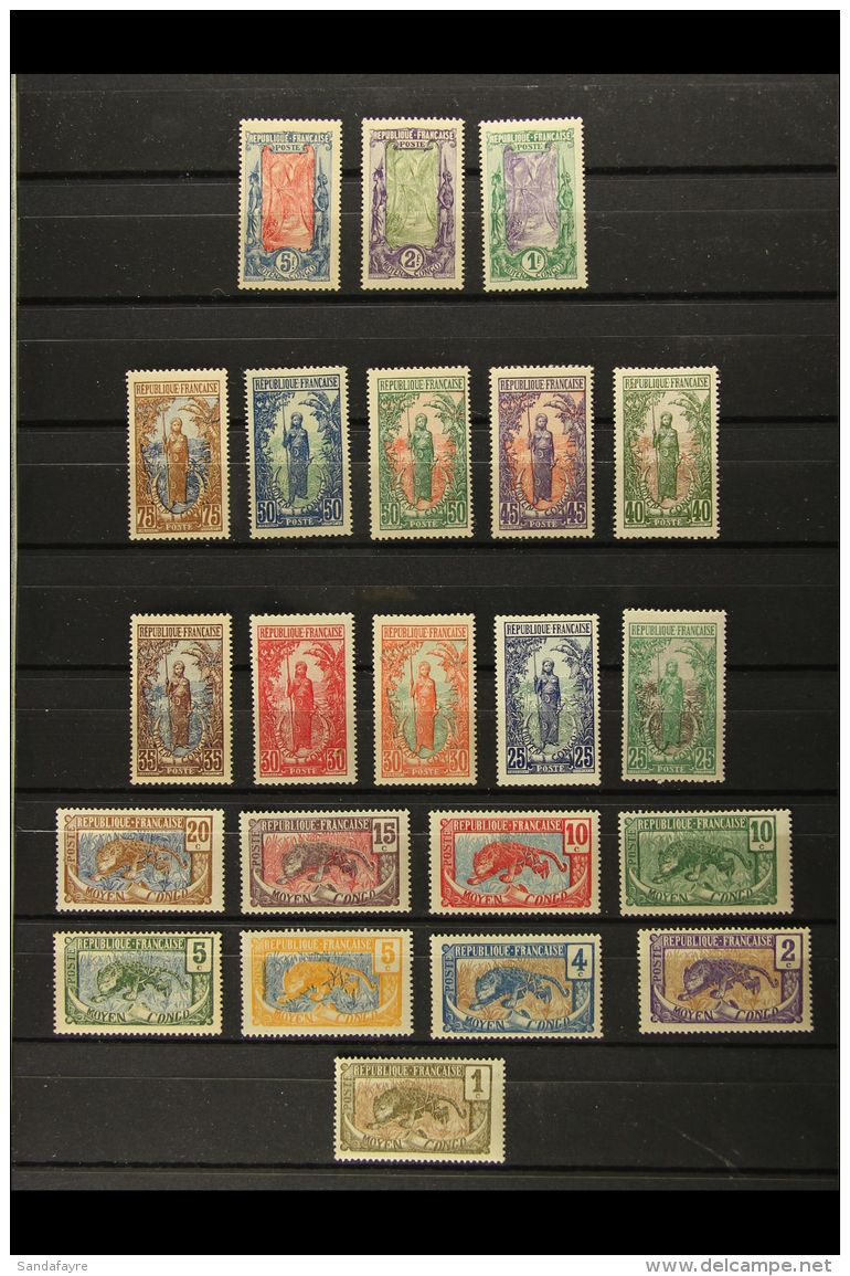 CONGO 1907-33 VERY FINE MINT COLLECTION Of Sets Including 1907-17, 1922, 1924, 1926-28, 1930, 1933 Plus Surcharge... - Autres & Non Classés