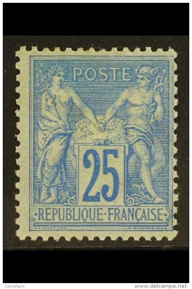 1876-85 25c Ultramarine Type II, Yvert 78, (SG 234), Fine Mint, Very Fresh. For More Images, Please Visit... - Autres & Non Classés