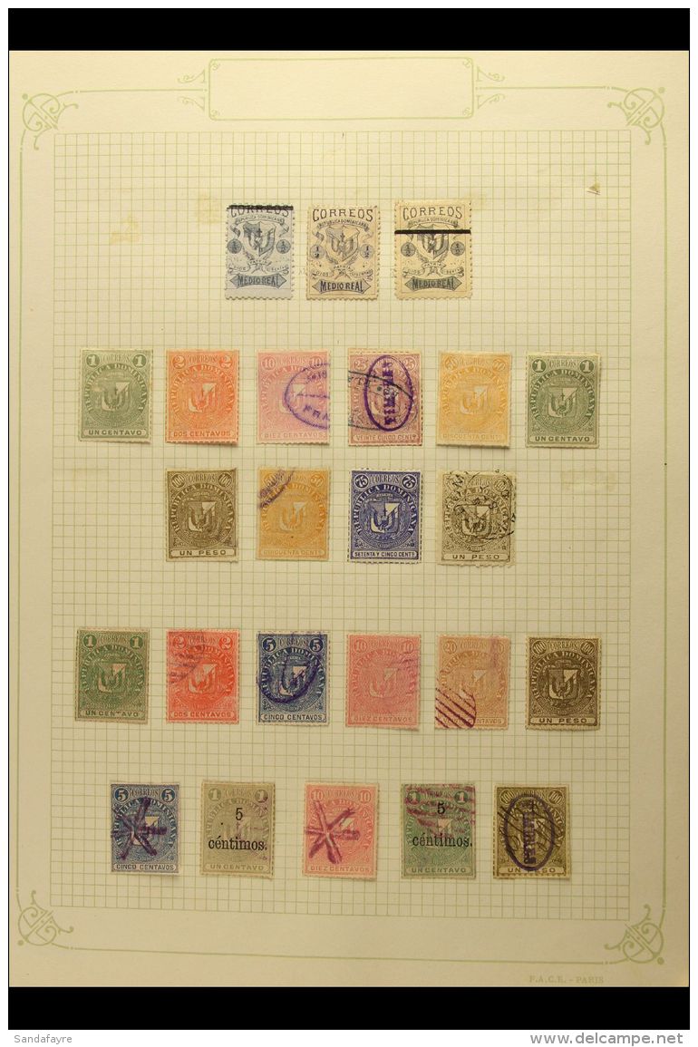 1879-1947 OLD TIME COLLECTION Presented On Album Pages. A Mixed Mint &amp; Used Range With A Good Range Of Values... - Dominicaine (République)