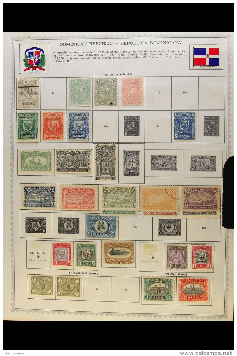 1870s - 1960s MINT &amp; USED COLLECTION An All Different Collection Presented Mostly On Printed Album Pages That... - Dominicaine (République)