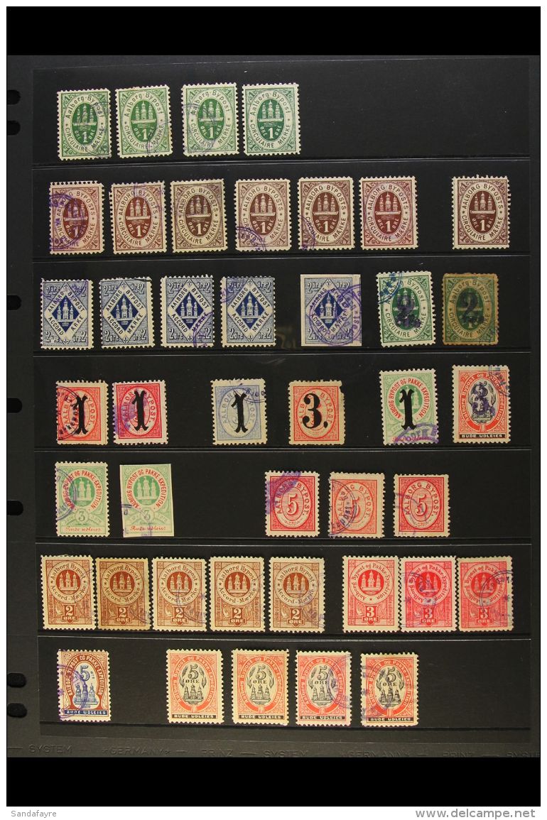 LOCAL BYPOST STAMPS AALBORG. 19th Century Mint &amp; Used Collection/accumulation With Occasional Light... - Autres & Non Classés