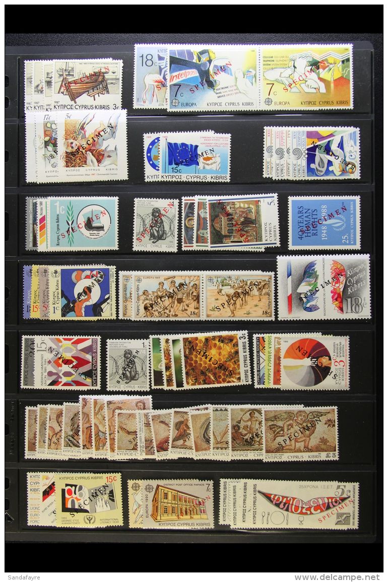 1987-1993 COMPREHENSIVE NEVER HINGED MINT COLLECTION On A Two-sided Stock Page, All Different, Virtually Complete... - Autres & Non Classés
