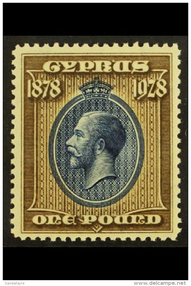 1928 50th Anniversary Of British Rule &pound;1 KGV, SG 132, Never Hinged Mint. Lovely! For More Images, Please... - Autres & Non Classés