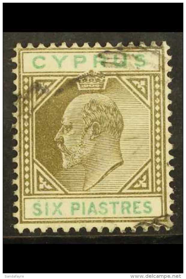 1902-04 6pi Sepia &amp; Green, Watermark CA, SG 55, Fine Used For More Images, Please Visit... - Autres & Non Classés