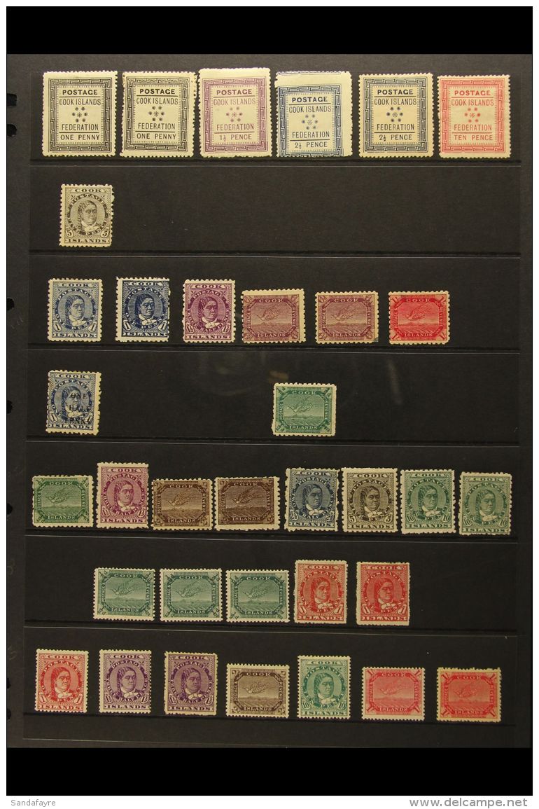 1892-1919 MINT COLLECTION Presented On A Stock Page. Includes 1892 Federation Set Plus An Additional 1d  With... - Cook Islands