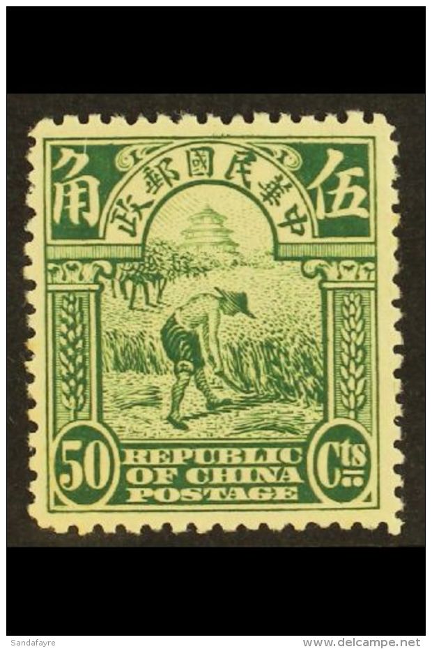 1913 50c Green Reaper, London Printing, SG 282, Never Hinged Mint. For More Images, Please Visit... - Autres & Non Classés