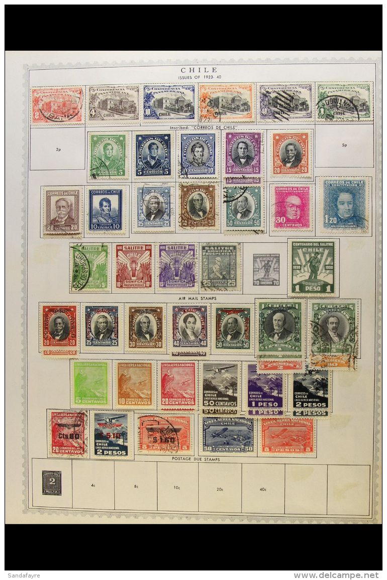 1850s-1960s MINT &amp; USED COLLECTION A Chiefly All Different Collection Presented Mostly On Printed Album Pages... - Chile